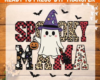 Spooky Mama Halloween DTF Transfer: Ready To Press Heat Transfer