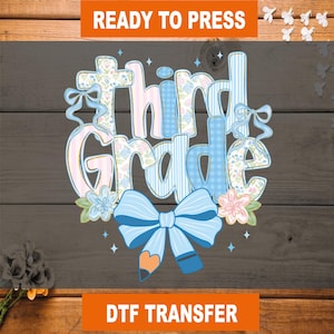 Third Grade Coquette DTF Transfer: Back To School Ready To Press