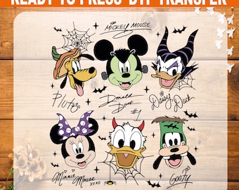 Disney Friends Halloween DTF Transfer, Ready To Press