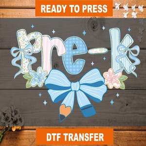 Pre-K Coquette Bows DTF Transfer: Ready To Press Heat Transfer