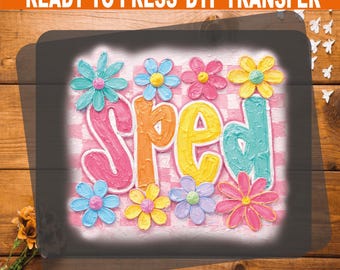 Preppy Handpainted Sped DTF Transfer: Ready To Press Heat Transfer