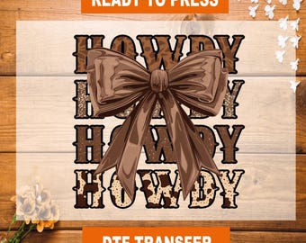 Western Coquette Howdy DTF Transfer: Cowgirl Heat Transfer