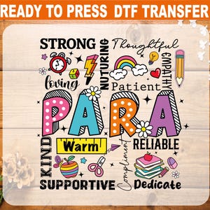 Para Teacher DTF Transfer: Ready To Press Heat Transfer