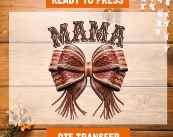 Western Mama Howdy DTF Transfer: Coquette Ready To Press