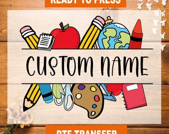 Custom Name Teacher DTF Transfer: Ready To Press Heat Transfer