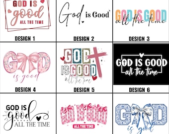 God Is Good Floral DTF Transfer: Ready To Press