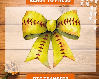 Baseball Coquette Bow DTF Transfer: Ready To Press