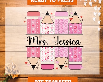 Custom Name Teacher DTF Transfer: Ready To Press Heat Transfer