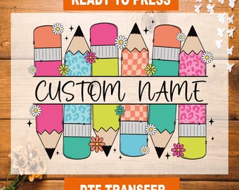 Custom Name Teacher DTF Transfer: Ready To Press Heat Transfer