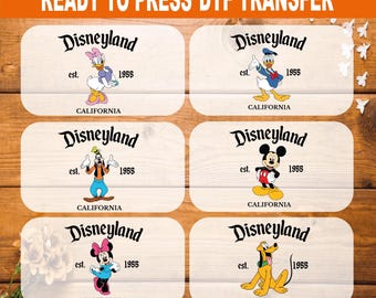 Disneyland DTF Transfer Ready to Press, Mickey Friends Vacation Heat Transfer, Matching Family Disney Trip T-Shirt Design Decal