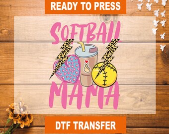 Softball Mama DTF Transfer, Ready to Press