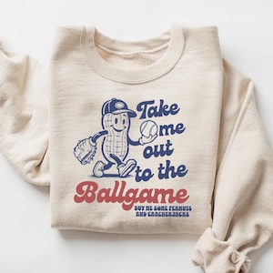 Take Me Out To The Ballgame Shirt, Baseball Game Day Tee, Vintage Sports Fan T-Shirt, Summer Baseball Sweatshirt