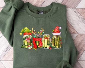 Christmas Pickle, Funny Christmas Pickle Shirt, Retro Canned Pickles Shirt, Pickle Lover Shirt, Christmas Gifts, Pickle Shirt, Xmas Shirt