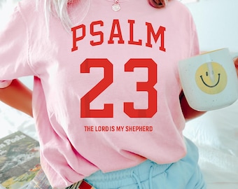 Bible Verse Football Sweatshirt, Psalm 23 The Lord Is My Shepherd, Christian Football Shirt, Game Day Football Season Tee, Football Mom Gift