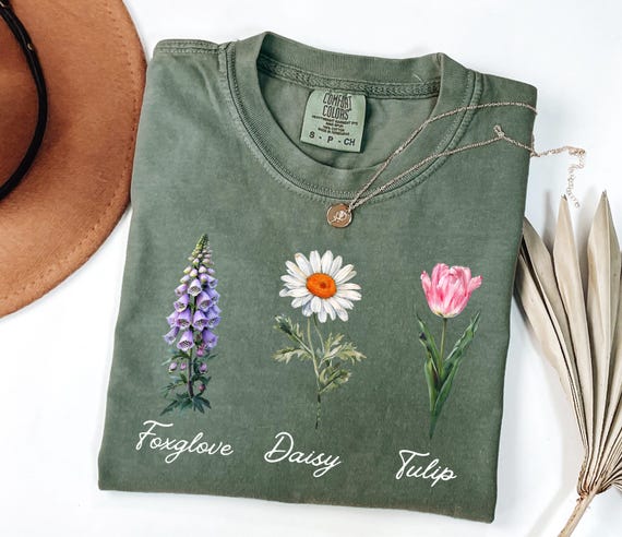 Comfort Colors® Subtle Flower FDT V-neck, Anti Trump Floral vneck Shirt, Foxtrot Delta Tango Shirt,Anti Maga Shirt, Anti Capitalist Shirt