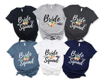 Custom Bride Shirt, Bride Squad Shirt, Bridal Gift, Wedding Gift, Wife Shirt, Bridesmaid Shirt, Bachelorette party shirt, Bachelorette Shirt