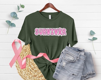 Breast Cancer Survivor Shirt For Women, Cancer Ribbon Shirt, Breast Cancer Awareness Shirt, Pink Ribbon Shirt, Cancer Awareness