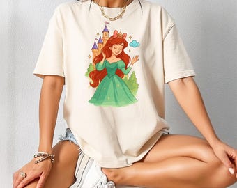 The Little Mermaid Shirt,Vintage Ariel  T-shirt, Women's Little Mermaid Ariel Shirt, Ariel Mermaid Shirt, Disney Ariel Shirt,Ariel bow shirt
