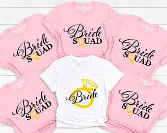 Custom Bride Shirt, Bride Squad Shirt, Bridal Gift, Wedding Gift, Wife Shirt, Bridesmaid Shirt, Bachelorette party shirt, Bachelorette Shirt