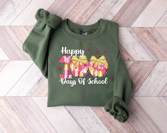 Happy 100 Days Of School Shirt, Teacher Gifts, 100th Day Of School, Teacher Appreciation, 100 Days Brighter, Back to School Shirt School Tee