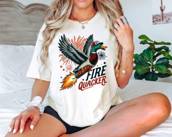 4th Of July Funny Firequacker Silly Goose Shirt, Patriotic USA Shirt Funny Gift, Patriotic Independence Day Tee, USA American Flag Shirt