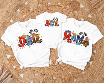 Disney Cars Family Shirt, Lightning McQueen Mama Dada Tee,Lightning McQueen Mama Dada Shirt, Cars Mom Dad Tee, Mother's Day T-shirt,