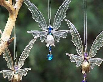 NEW! Fairy Suncatcher Small - Birthstones & 24 More Swarovski Colors - Silver or gold toned Fairy