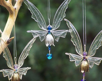 Fairy Suncatcher Small - Birthstones & 24 More Swarovski Colors - Silver or gold toned Fairy Dazzleflyz