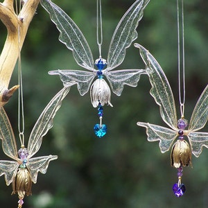 NEW! Fairy Suncatcher Small - Birthstones & 24 More Swarovski Colors - Silver or gold toned Fairy