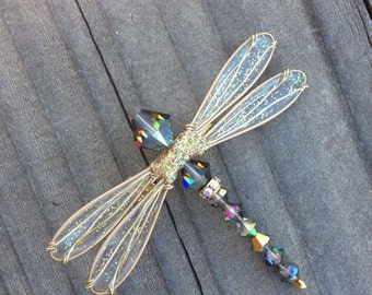 Dragonfly Pin - Birthstones & 28 More Colors