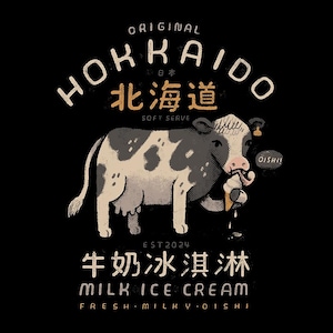 100% Official Original Hokkaido milk ice cream. Official ice cream merchandise. / cow shirts / Japanese / Asian / oishi