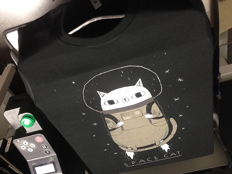 Original Space Cat. T-shirt. Space Tee. Cute Cat in Space. - Etsy