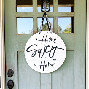 Front Door Decor, Door Hangers, Home Sweet Home Sign, Wedding Gift, Housewarming Gift