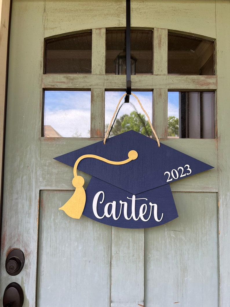 Front Door Decor, Personalized Graduation Sign, High School Graduation Gift, Graduate Gift image 5