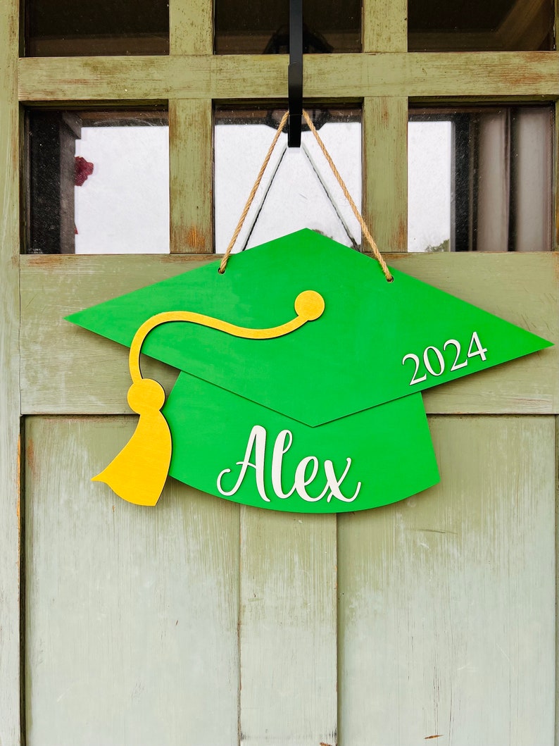 Front Door Decor, Personalized Graduation Sign, High School Graduation Gift, Graduate Gift image 2
