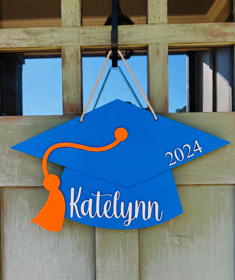 Front Door Decor, Personalized Graduation Sign, High School Graduation Gift, Graduate Gift image 4