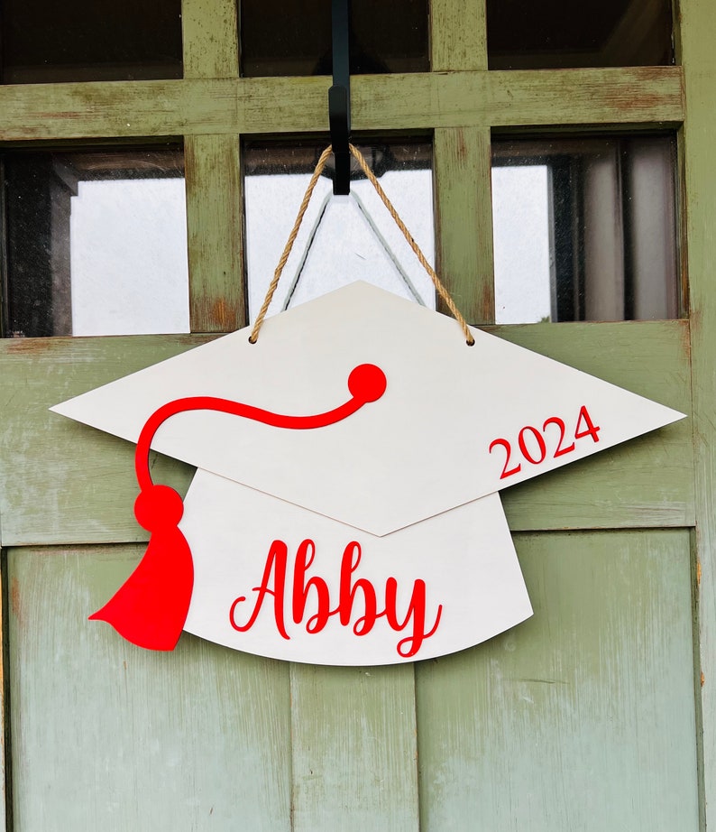 Front Door Decor, Personalized Graduation Sign, High School Graduation Gift, Graduate Gift image 7