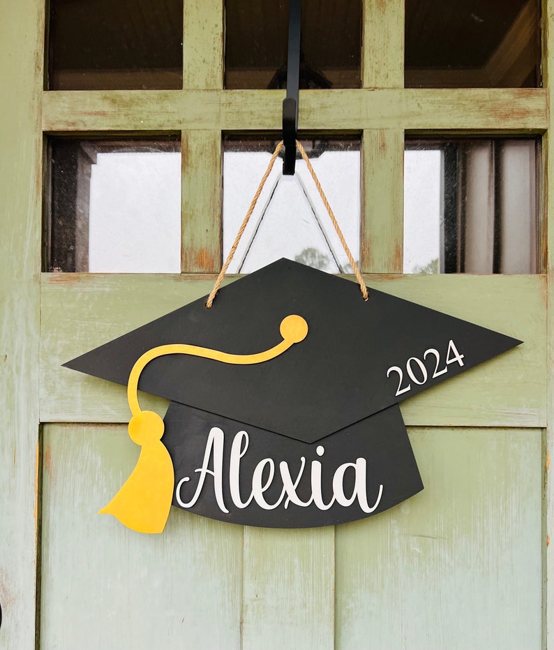 Front Door Decor, Personalized Graduation Sign, High School Graduation Gift, Graduate Gift image 9