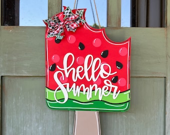 Front Door Decor, Summer Wreath for Front Door, Popsicle Door Hanger, Hello Summer, Gifts for Mom, Birthday Gift