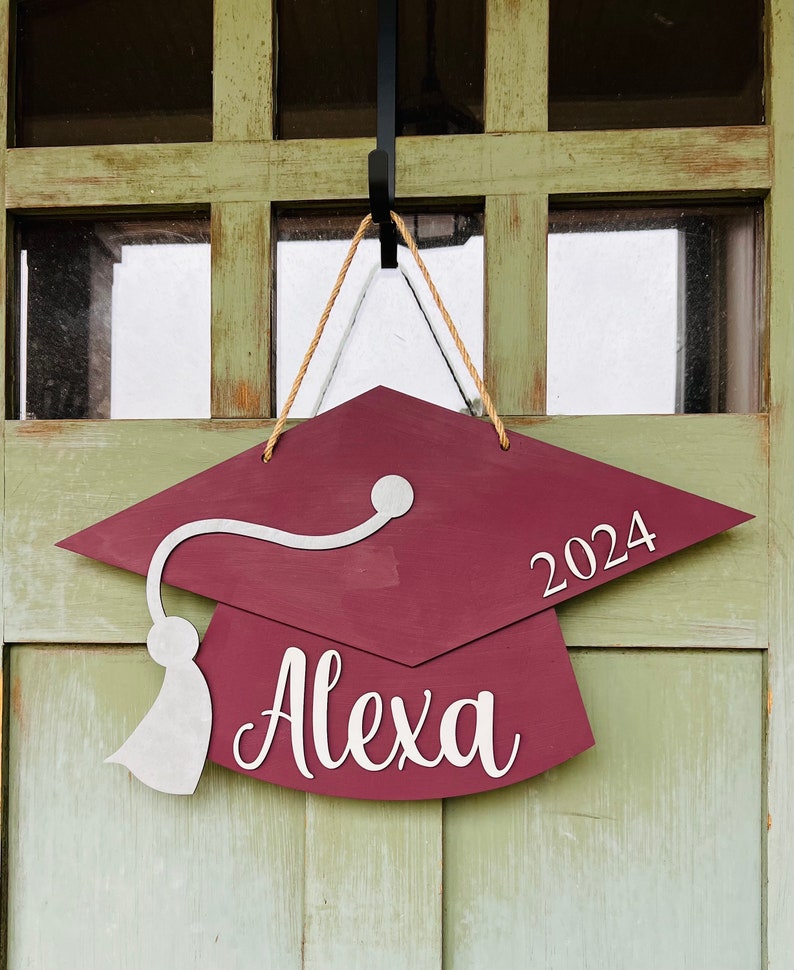 Front Door Decor, Personalized Graduation Sign, High School Graduation Gift, Graduate Gift image 8