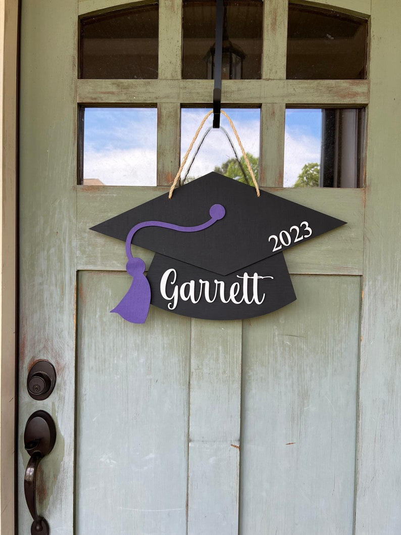 Front Door Decor, Personalized Graduation Sign, High School Graduation Gift, Graduate Gift image 6