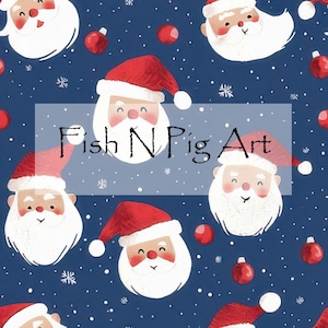 Impressão de Papai Noel | Padrão sem costura | Repetindo Arquivo| Papai Noel sem costura | Embrulho de presente sem costura | Sublimação de impressão em tecido