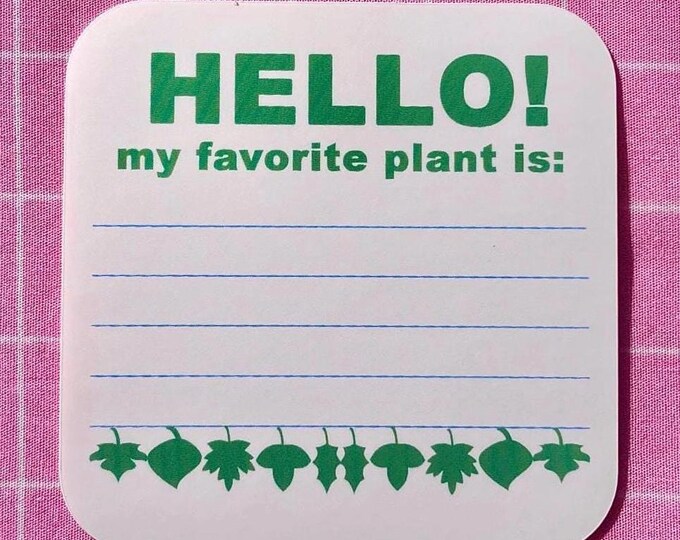 favorite plant sticker | for laptops waterbottles | funny text sticker for plant nerds | positive gardening vibes