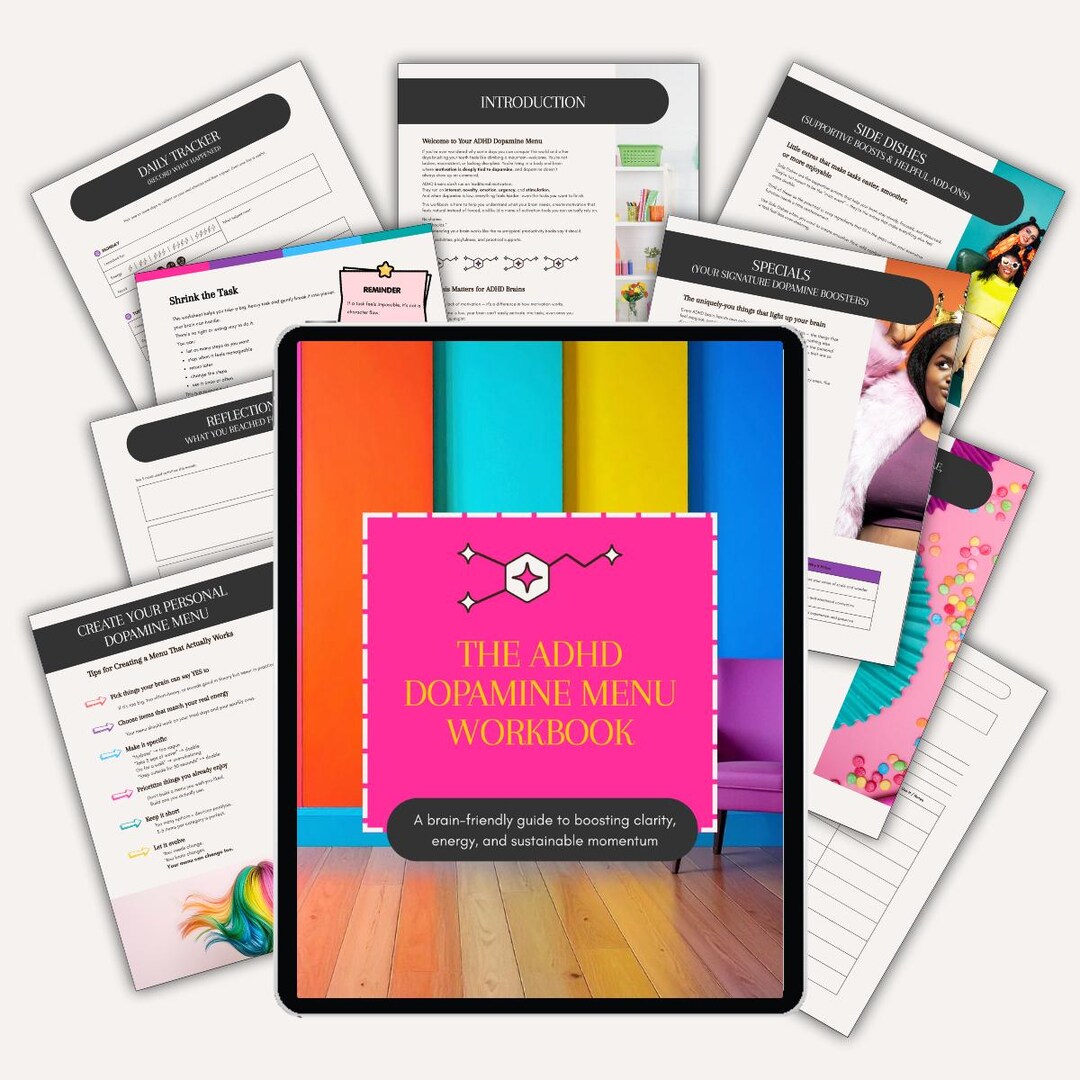 ADHD Dopamine Menu Workbook | Motivation & Energy Support for Women ...