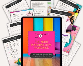ADHD Dopamine Menu Workbook | Motivation & Energy Support for Women | Digital Download