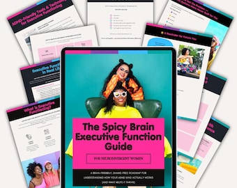 ADHD Executive Function Guide for Women | Brain-Friendly Productivity & Focus Support | Digital Download
