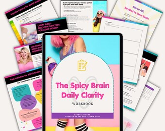 ADHD Daily Clarity Workbook | Brain-Friendly Task Planning & Focus Support | Digital Download