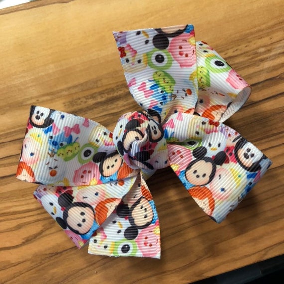 Tsum Tsum Hair Bow (white) - Tsum Tsum, Tsum Tsum Hair Bows, Tsum Tsum Party, Tsum Tsum loot, Tsum Tsum Birthday, Tsum Tsum Party Favor, Il_570xn