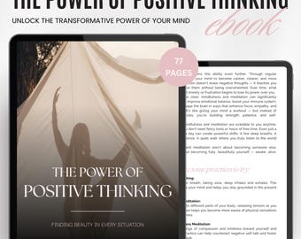 Positive Thinking eBook PDF | Self Growth & Mindset Workbook | Digital Personal Development Guide for Daily Positivity | Digital Download