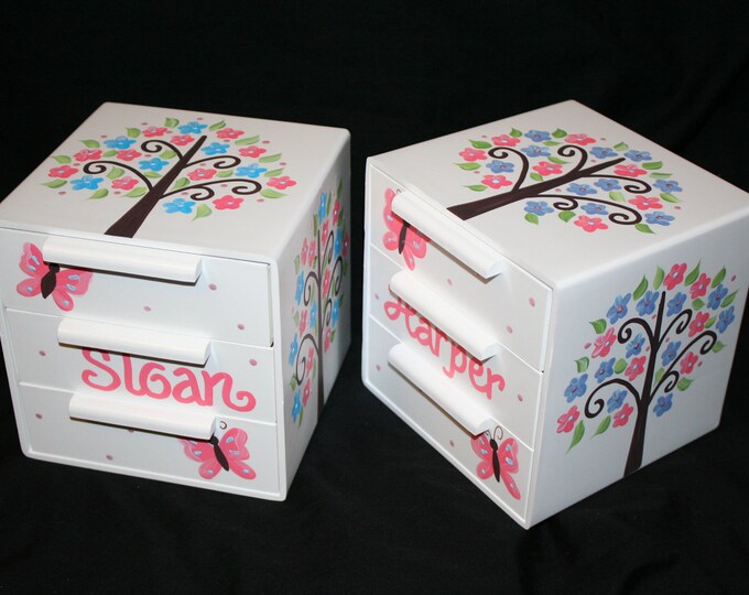 Personalized Jewelry Box Bow Holder Happi Tree You Choose Etsy